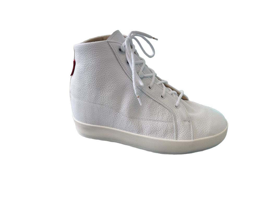 Chaussure blanche lacet blanc