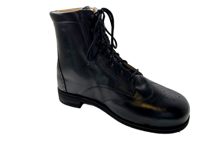 Chaussure cuir noir lacet noir