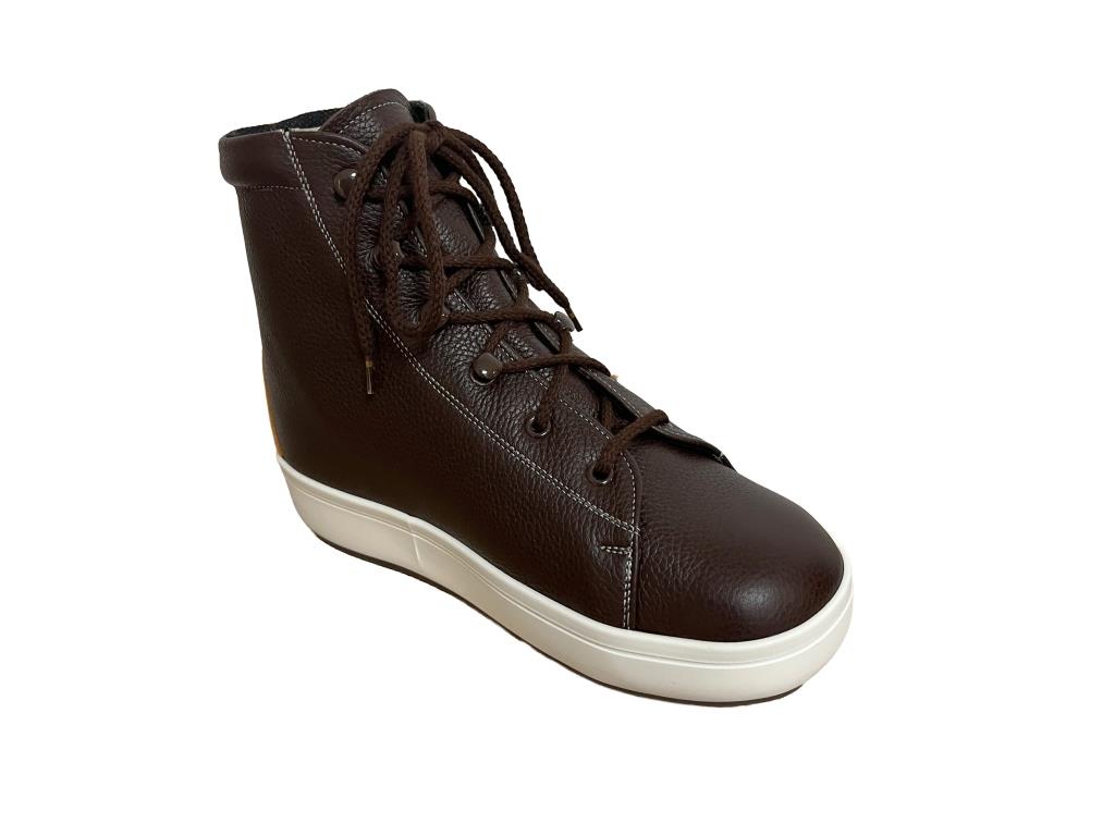 Chaussure cuir marron lacet marron