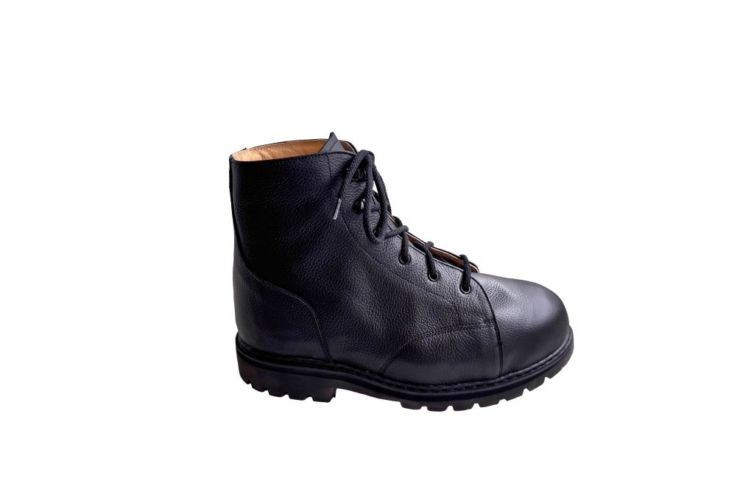 Chaussure cuir noir lacet noir