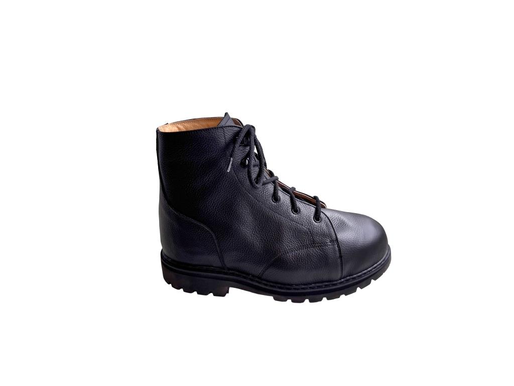 Chaussure cuir noir lacet noir