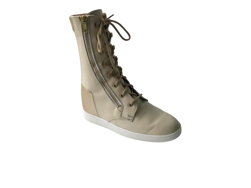 Chaussures blanc crème lacet blanc