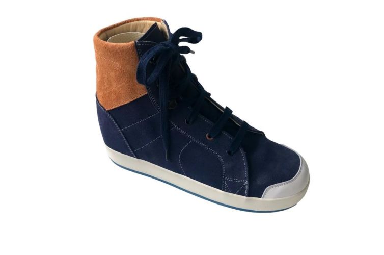 Chaussures bleu lacet bleu