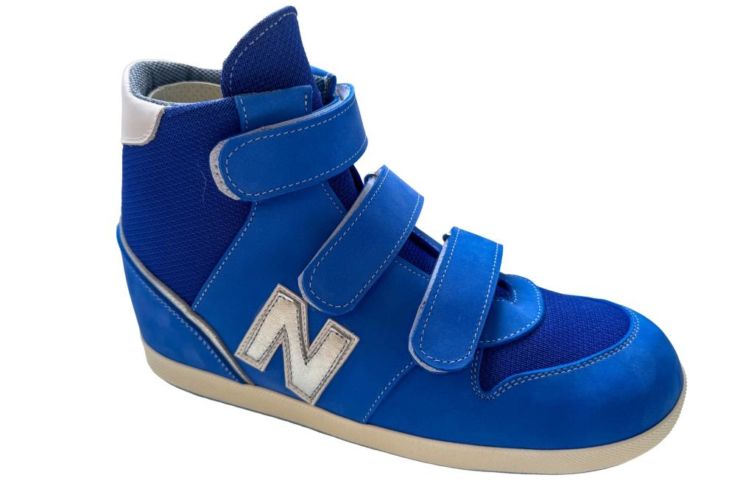 Chaussures bleues scratch bleu