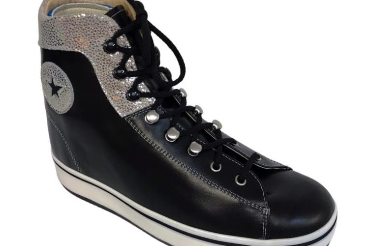 Chaussures cuir noir bandes
