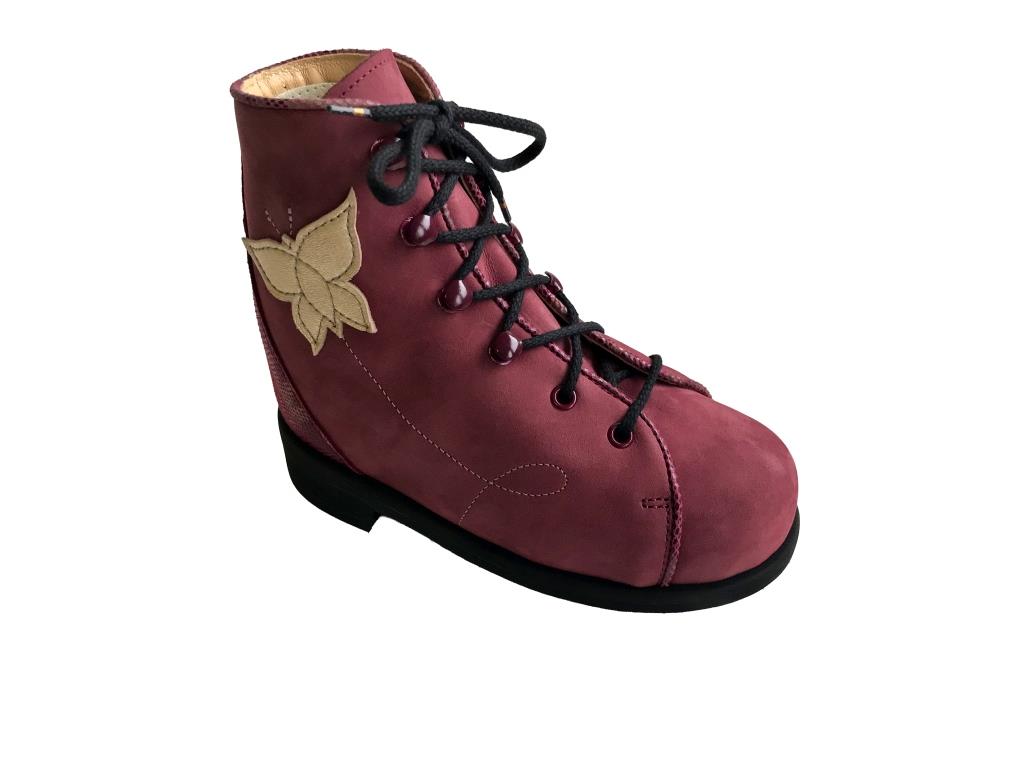 Chaussures violettes papillon lacet noir